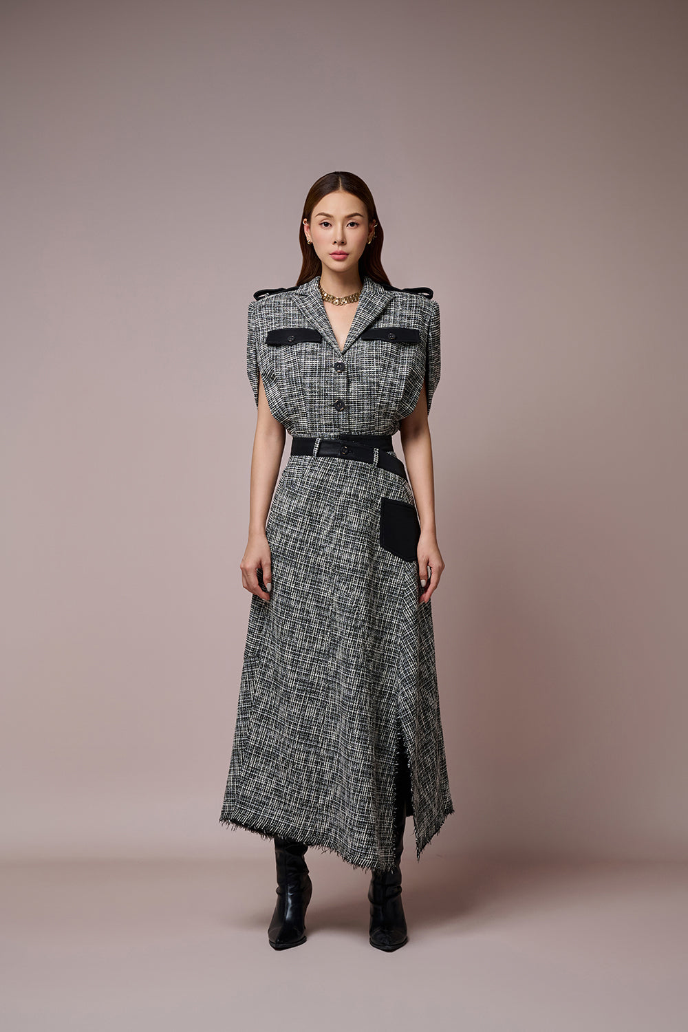 Clytia Asymmetrical Hemline Skirt