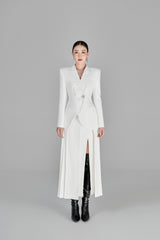 Korey White Slit Skirt