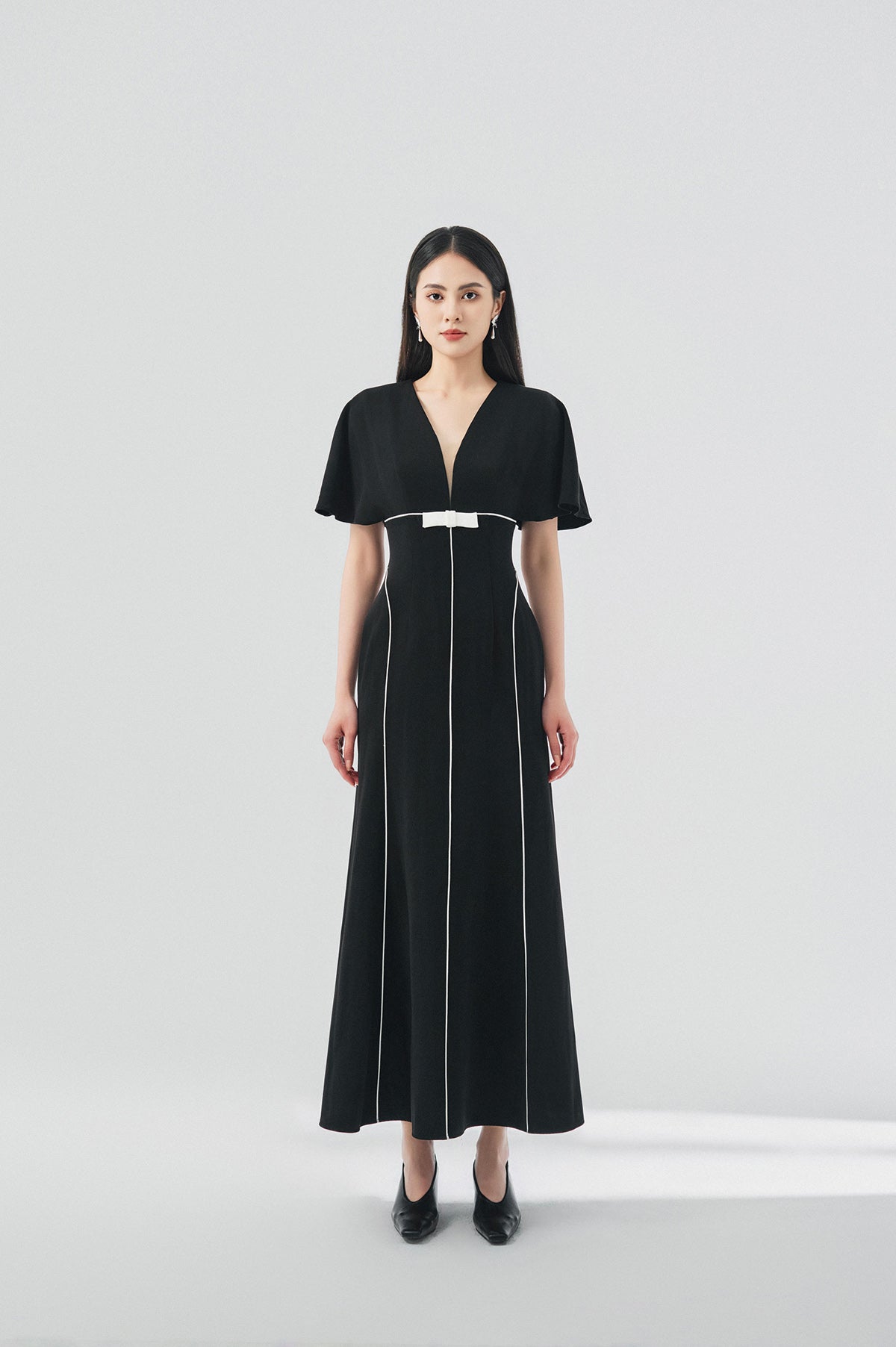 Letitia V-neck Fishtail Dress