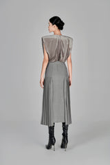 Naficy Draped Neckline Dress