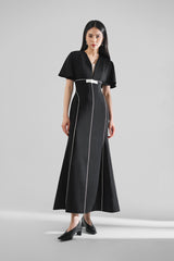 Letitia V-neck Fishtail Dress