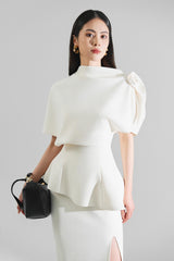 Helen Floral 3D Peplum Shirt
