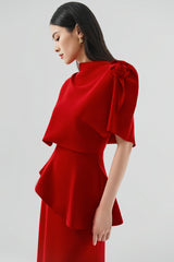 Ellie Floral 3D Peplum Shirt