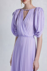 Mira Pleated Maxi Dress