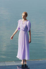 Mira Pleated Maxi Dress