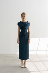 Keva Draped Pencil Dress