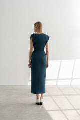 Keva Draped Pencil Dress