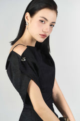 Liora Boat Neck Peplum Top