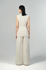 Mia Wide-leg Pleated Pants