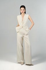 Mia Wide-leg Pleated Pants