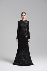 Black Celeste Lace Dress