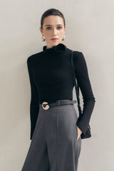 Black 3D Blouse