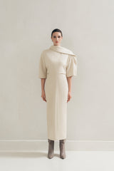 Beige Wrap Dress