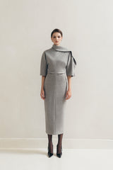 Grey Wrap Dress