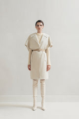 Beige Cocoon Coat