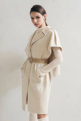 Beige Cocoon Coat