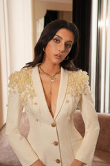 Ines Deep V-neck Gown