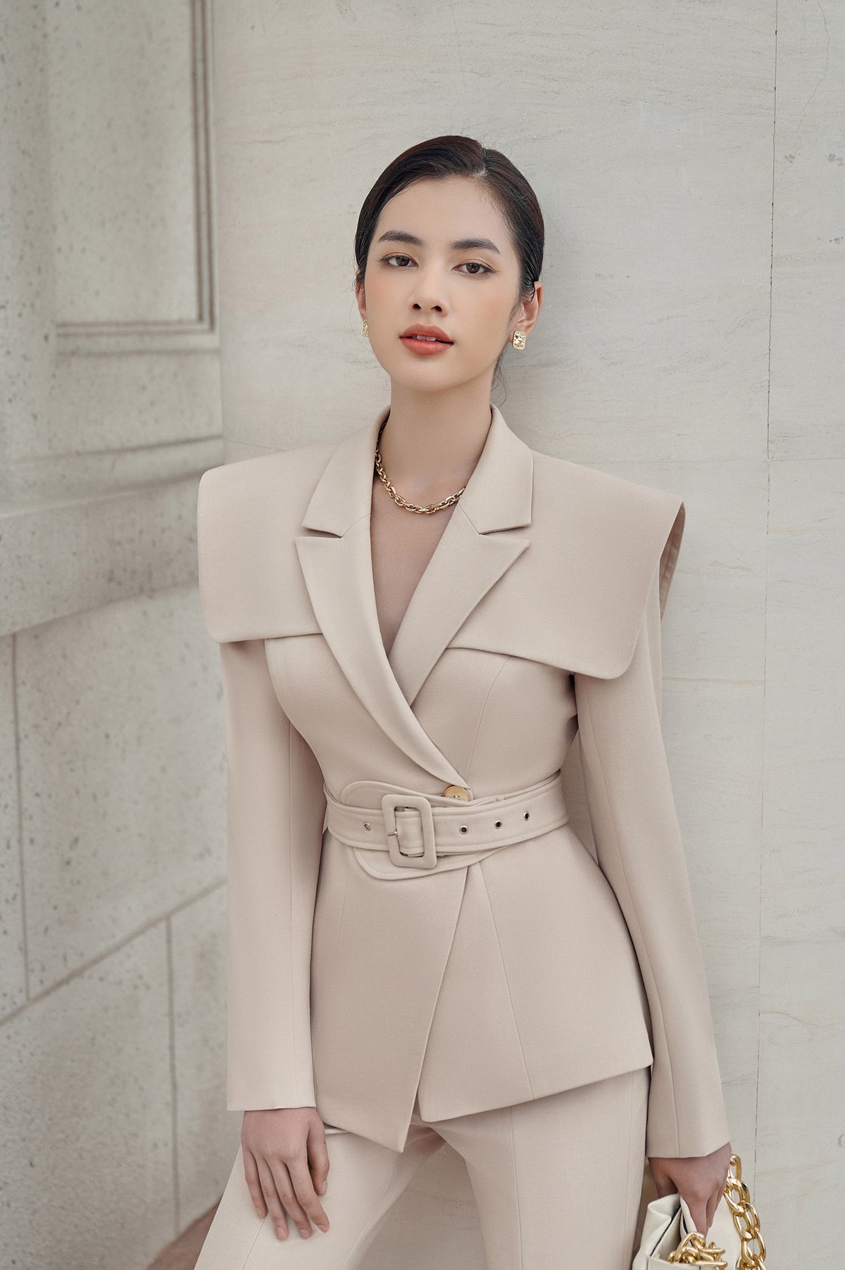 Ben Collar Cloak Blazer