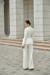 Ava White Flare Pants