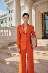 Eloise Orange Classic Blazer