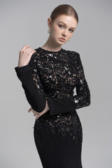 Black Celeste Lace Dress