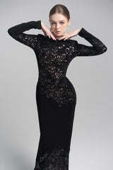 Black Celeste Lace Dress