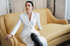 Korey White Slit Skirt
