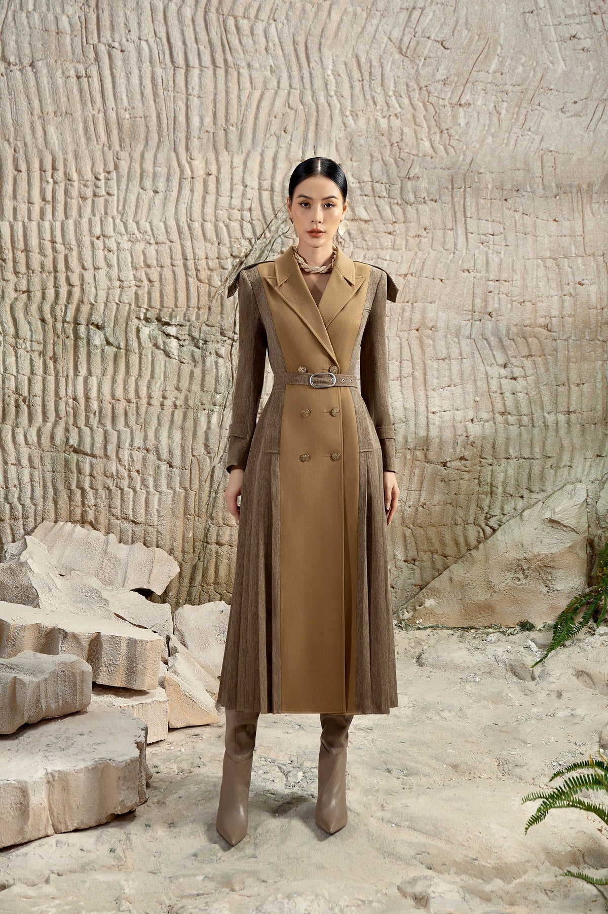 Hollis Pleated Overcoat