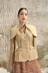 Camellia Tight Waist Classic Vest