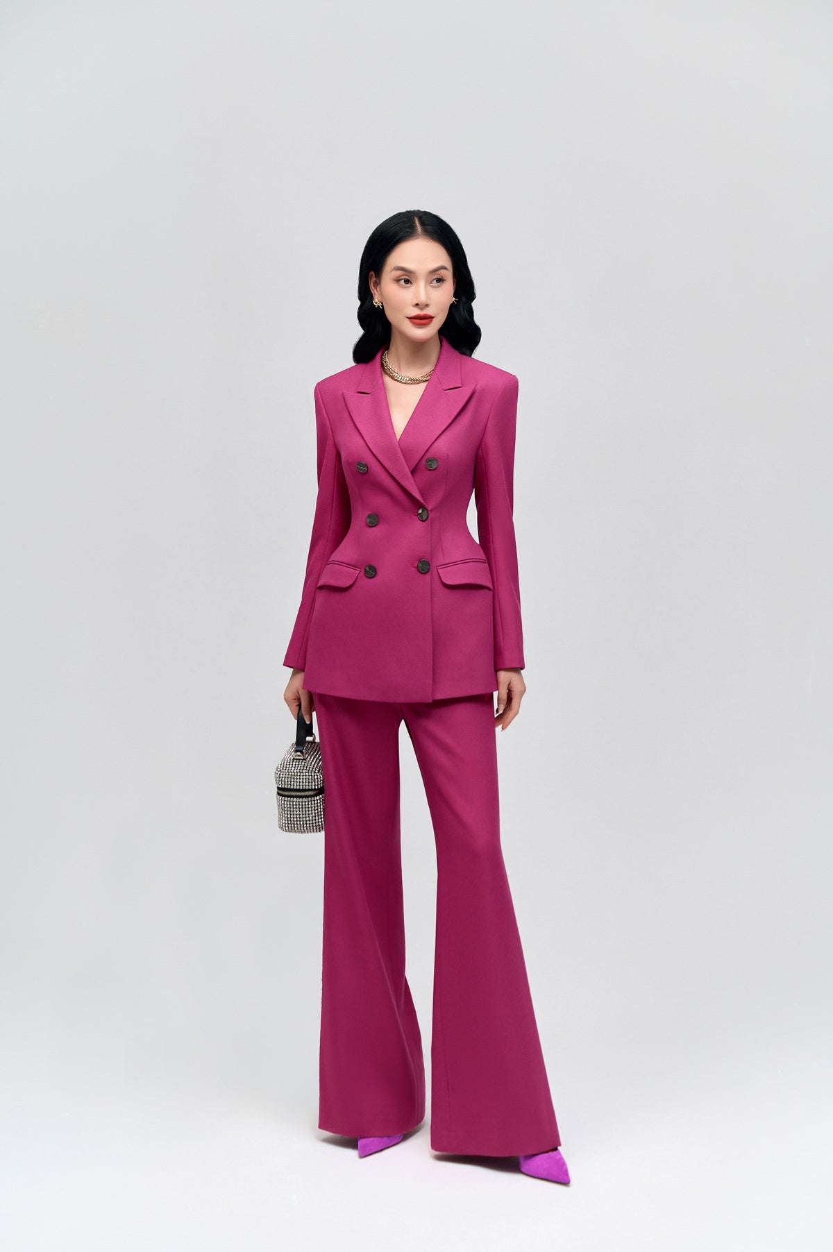 Calla Magenta Flare Pants