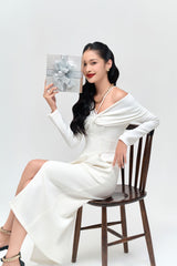 Colm Diagonal Shoulder Dress