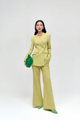 Ilana Pastel Lime Flare Pants