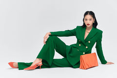 Emerald Forest Green Flare Pants