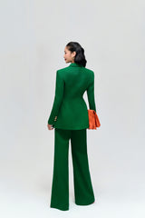 Emerald Forest Green Flare Pants