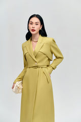 Lemon Yellow Wide Strap Dress