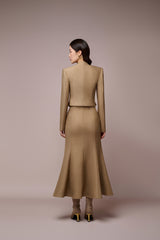 Chau Slit Fishtail Skirt