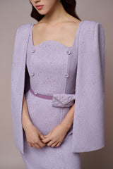 Iris Caped Sleeves Pencil Dress