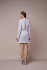 Cynthia Peplum Pointed Collar Dress