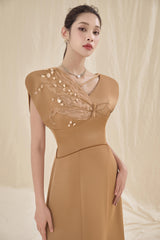 Lia Square Shoulder Dress