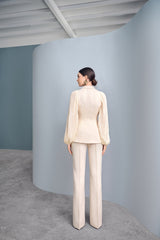 Flora Cream Flare Pants