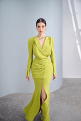 Lilting Fish Tail Slit Dress