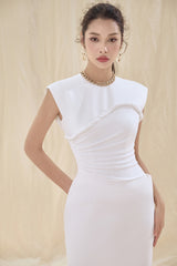 Milana White Twisted Dress