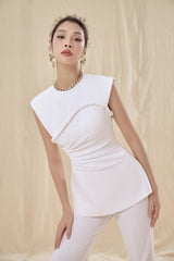 Ceci Twisted Peplum Top