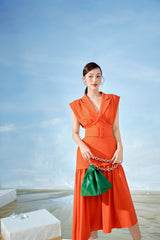 Light V-neck Long Dress
