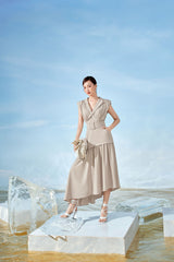 Sandy V-neck Long Dress