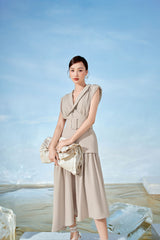 Sandy V-neck Long Dress