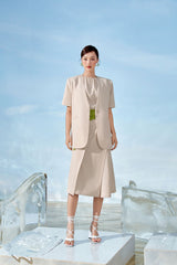 Coconut Split Collar Blazer
