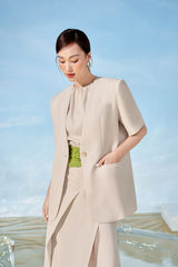 Coconut Split Collar Blazer