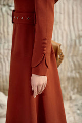 Camellia Orange Cloak Dress