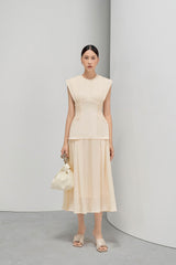 Ice Cream Plated Collar Dress